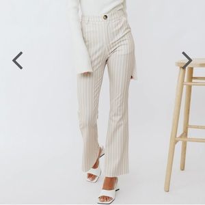 Striped, high waist pants